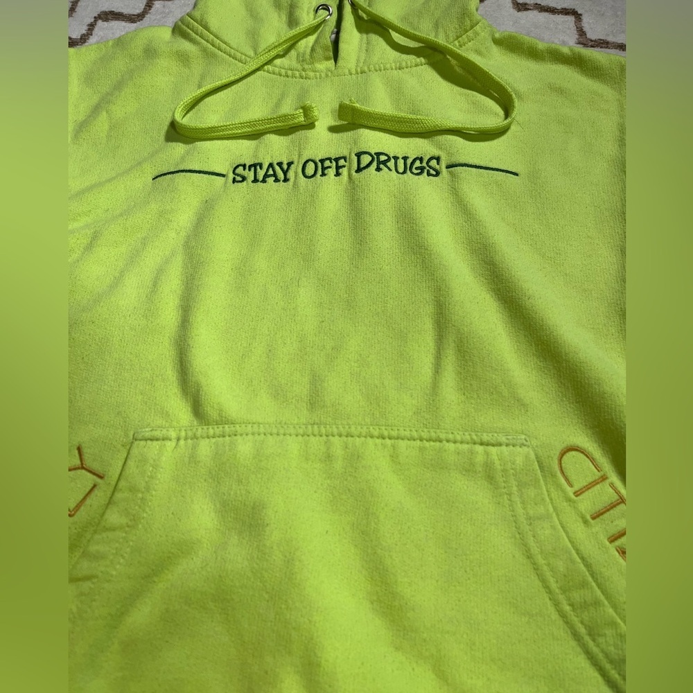 Neon Yellow Graphic Hoodie - Picture 3 of 4